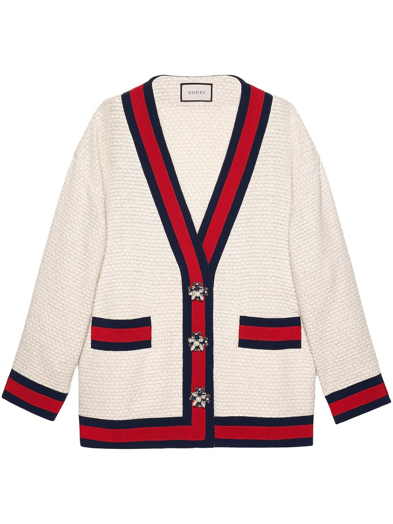 Oversize tweed cardigan jacket - 1