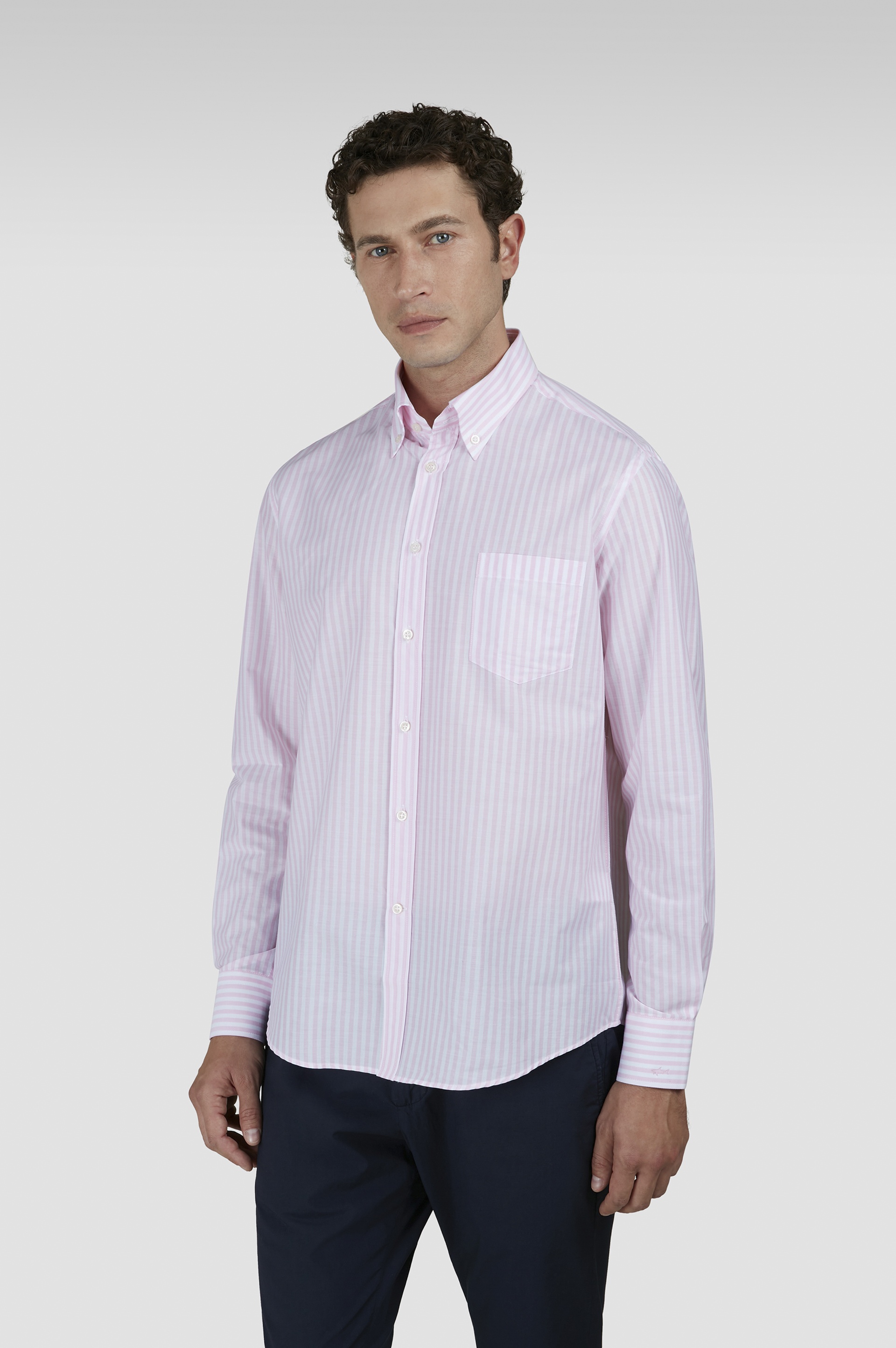 COTTON SHIRT WITH STRIPED PATTERN - 6