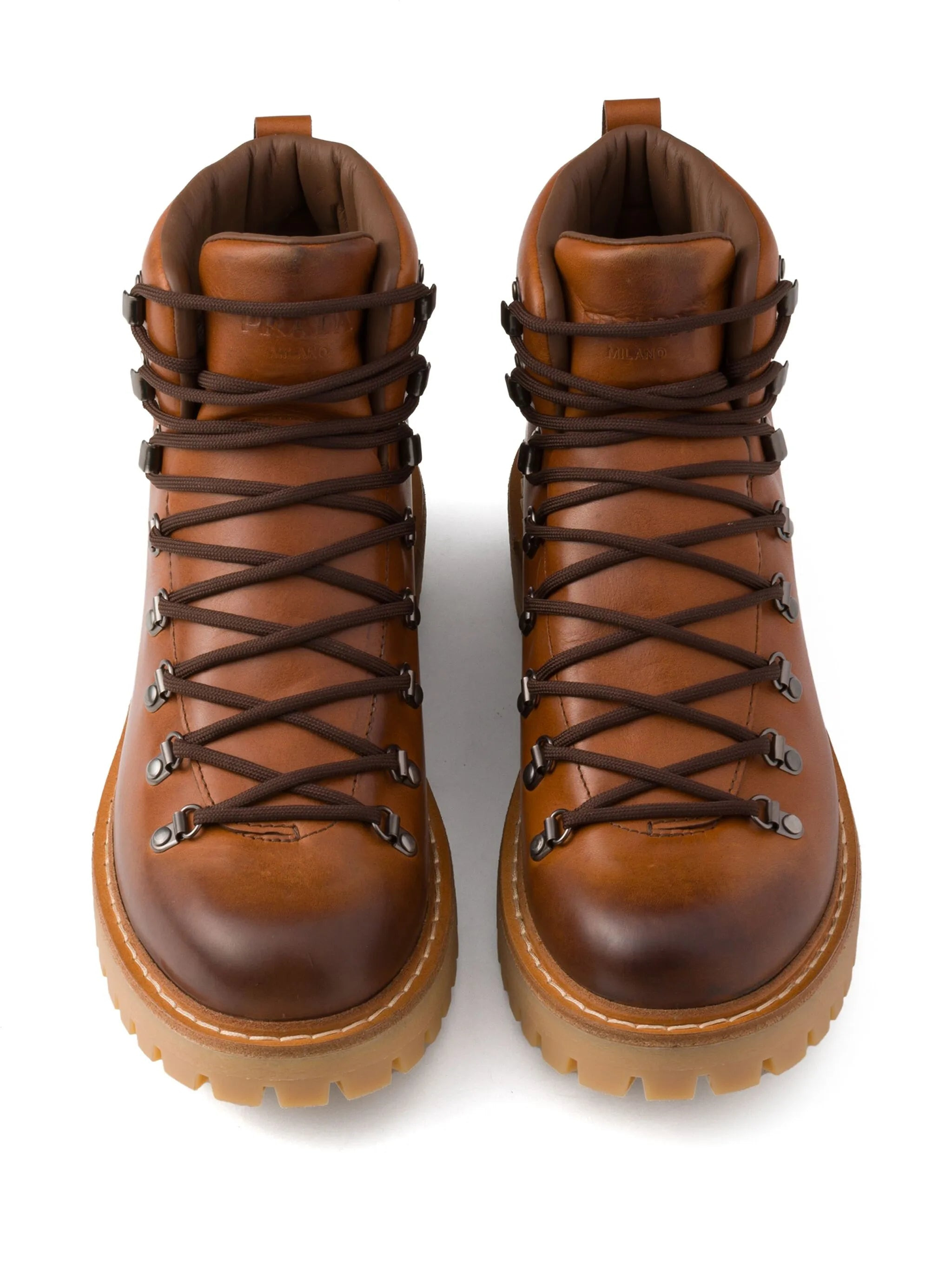 laced leather boots - 3