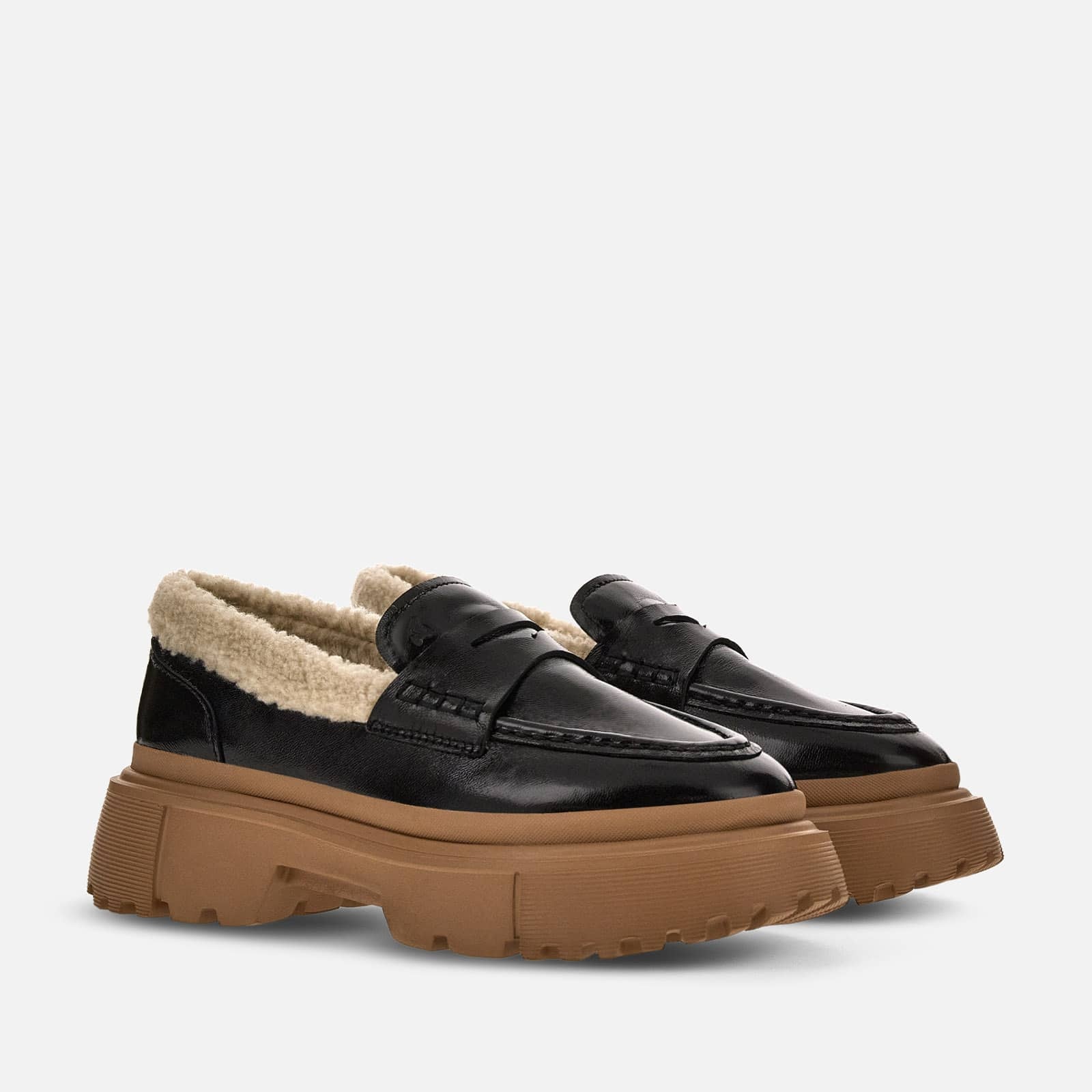 Loafers Hogan H629 Beige Black - 2