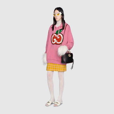 GUCCI Hooded sweatshirt with GG apple print outlook