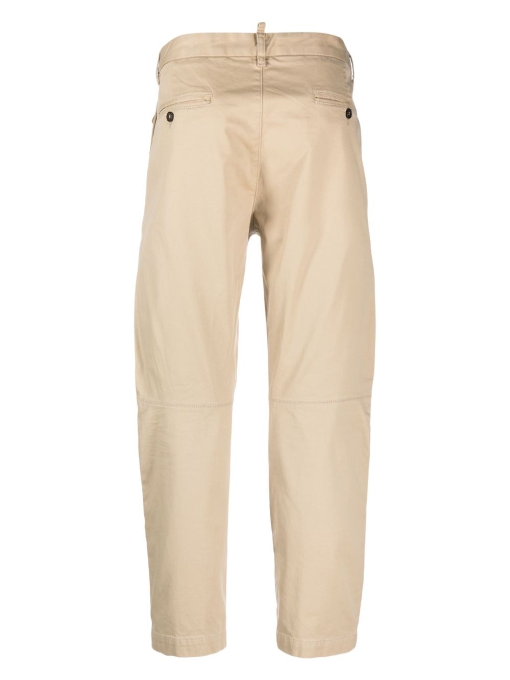 slim-cut cotton cargo trousers - 2
