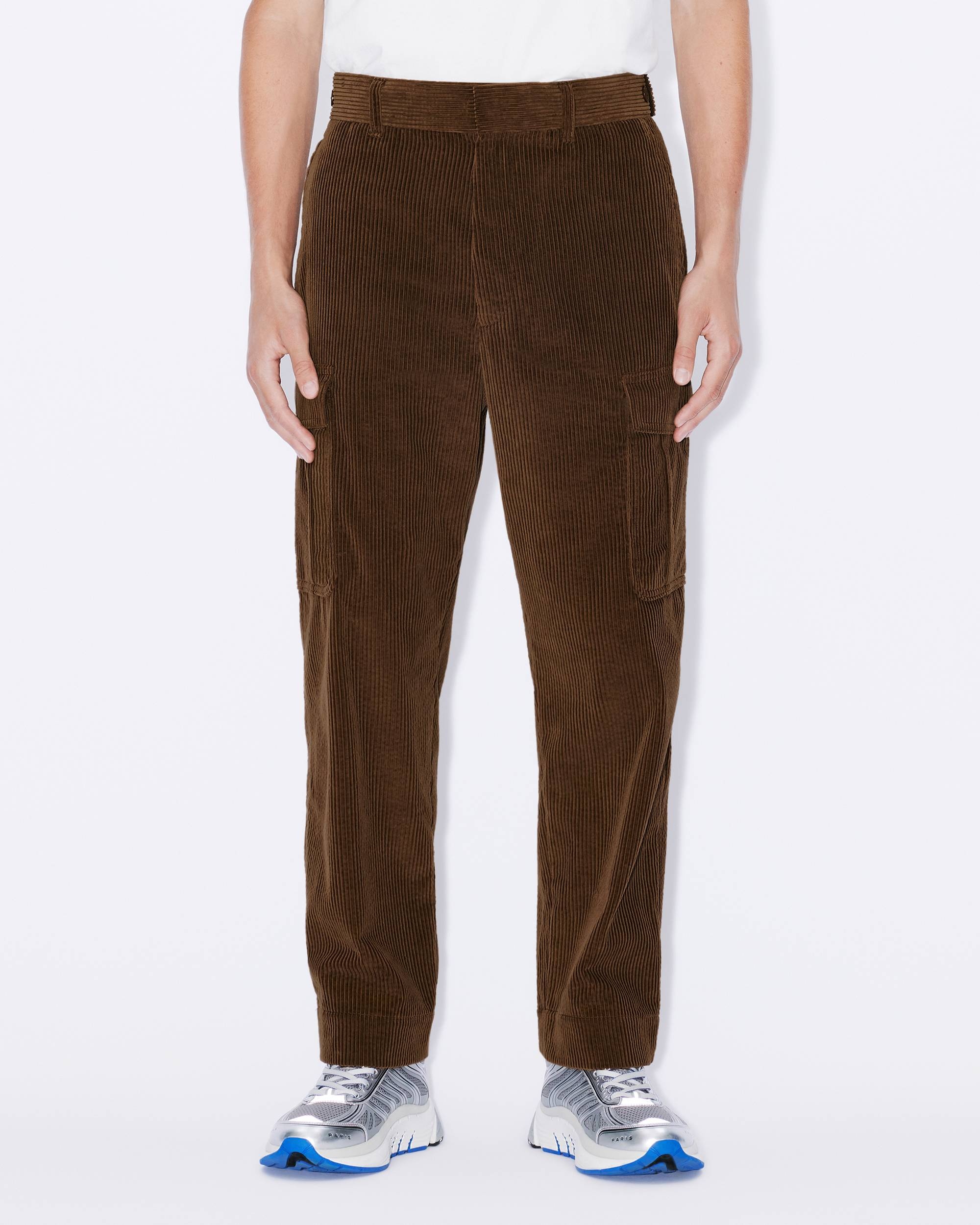 Corduroy cargo trousers - 4