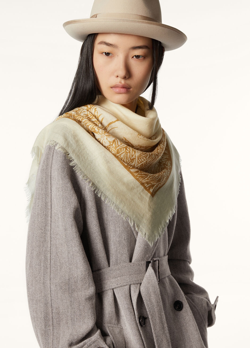 Loro Piana Campo di Lino Fiorito Shawl - 2