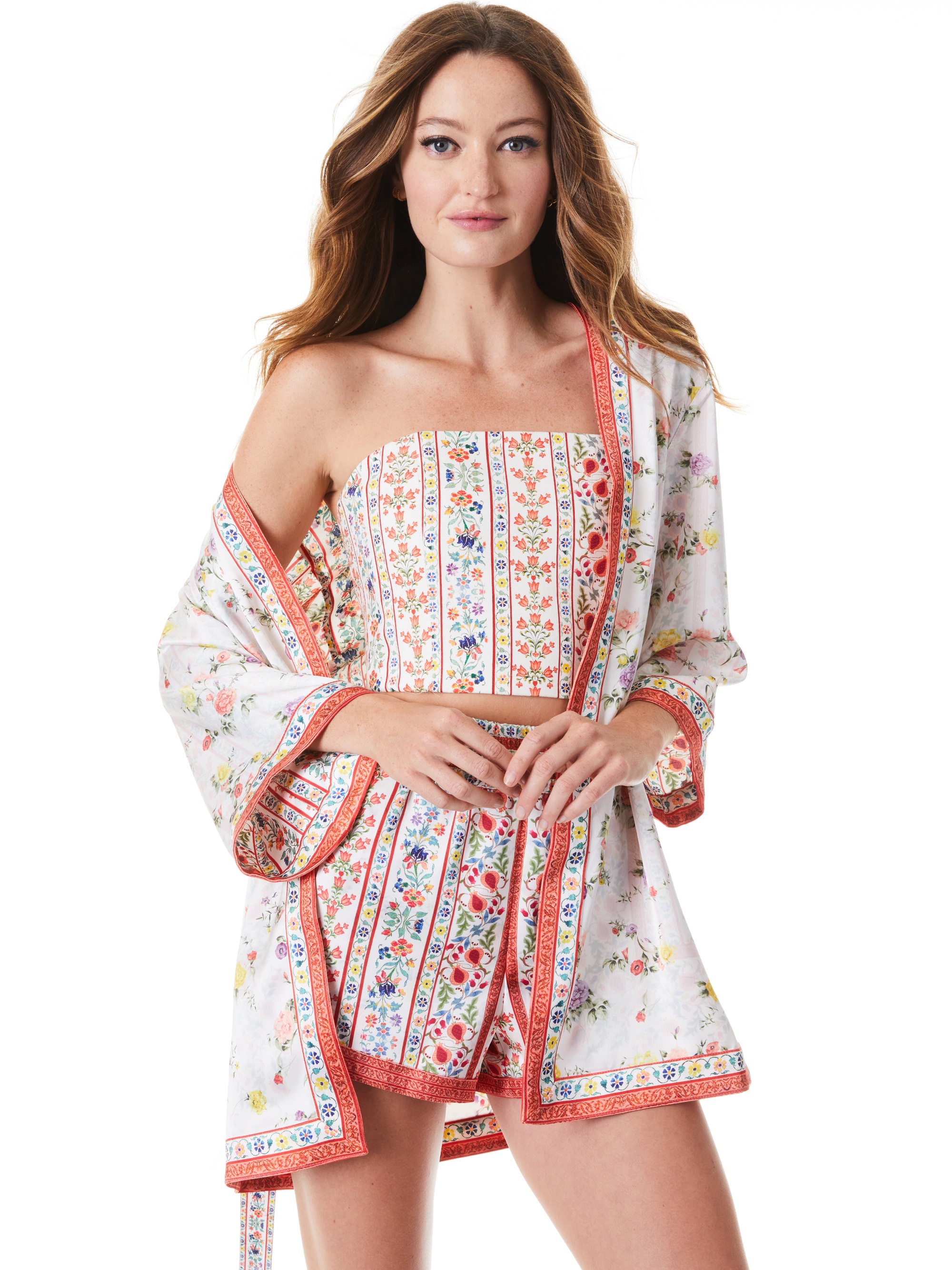 DOMINO REVERSIBLE MINI KIMONO WITH BELT - 3