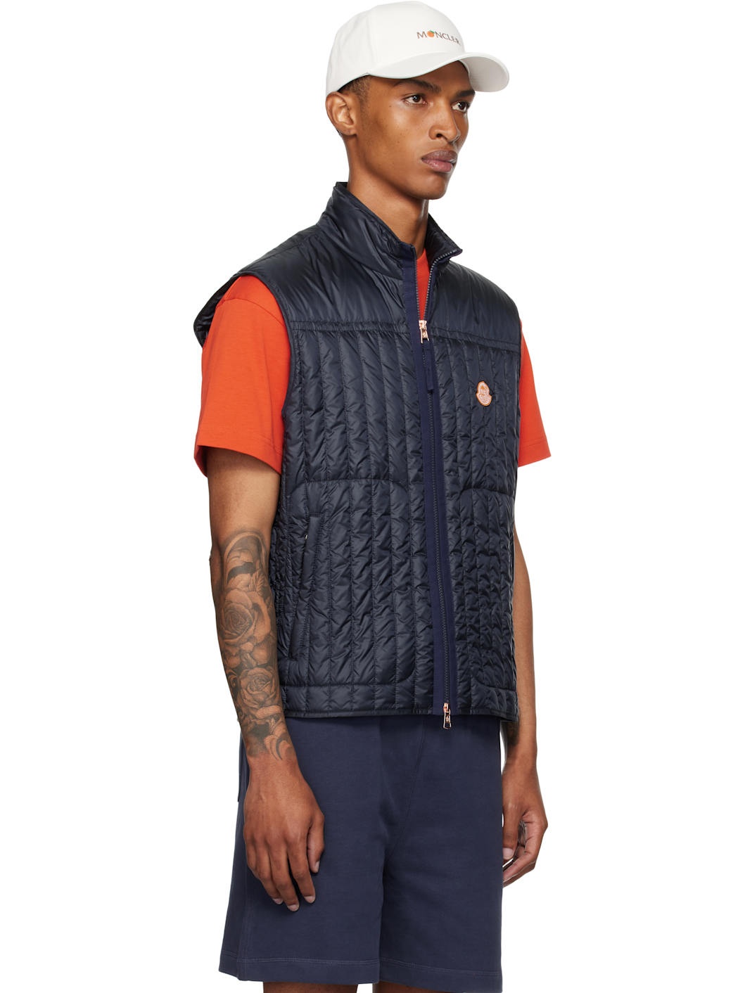 Moncler x Gilga Farm Navy Tangerine Down Vest - 2