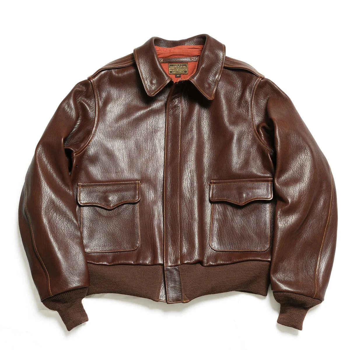 BUZZ RICKSON'S - Type A-2 - BUZZ RICKSON CLOTHING CO. - CONTRACT No.18091 GOAT SKIN - BR80686 - 1