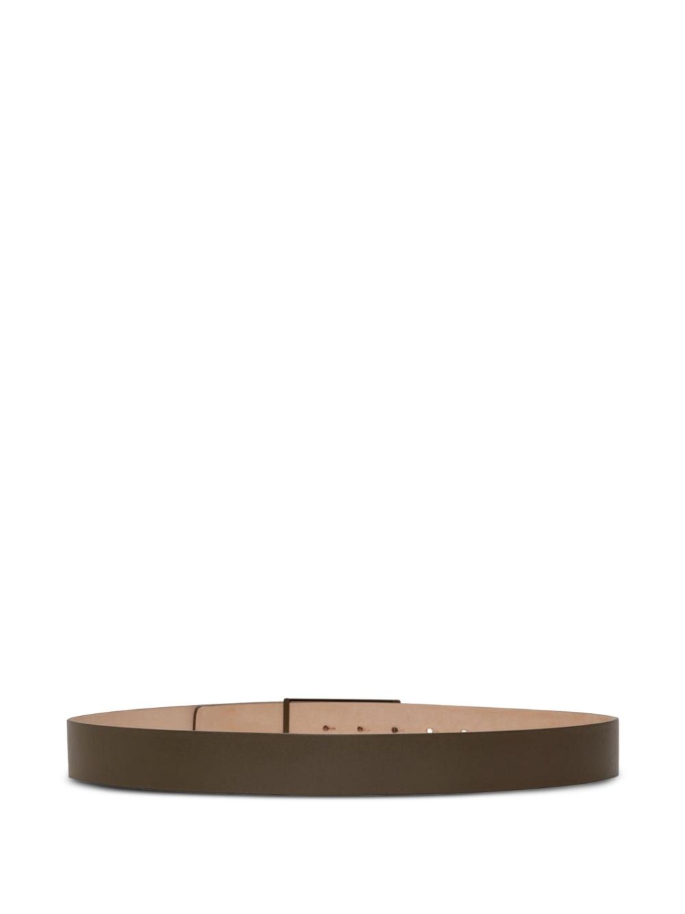 logo-buckle leather belt - 3