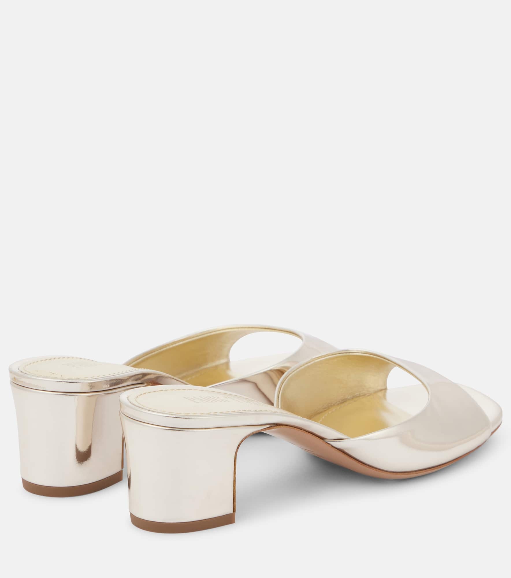 Lara 50 metallic leather mules - 2