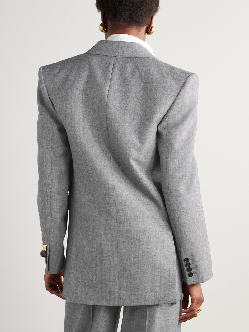더블 브레스트 모직 능직 blazer 3