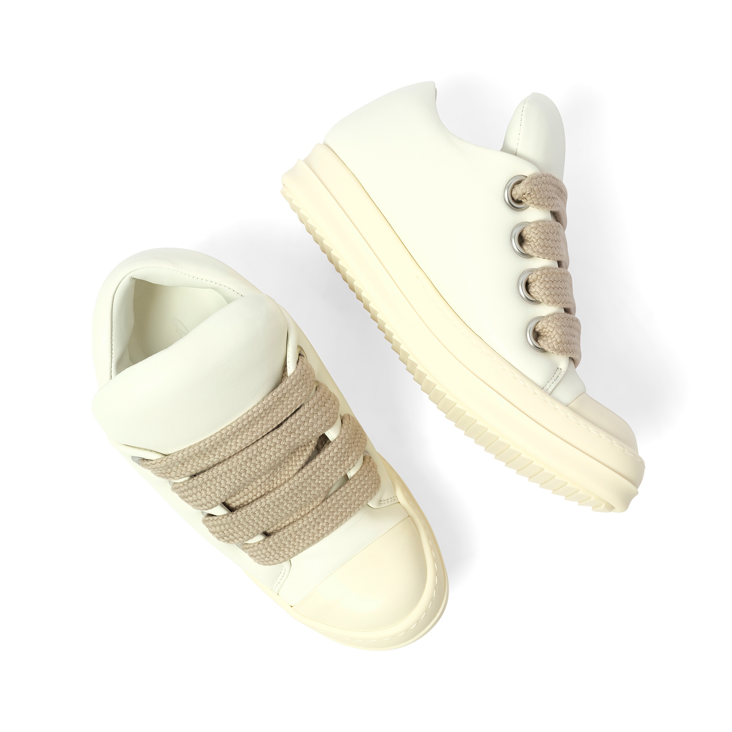 Padded Jumbolace Low Sneaks in Milk/Milk/Milk - 4