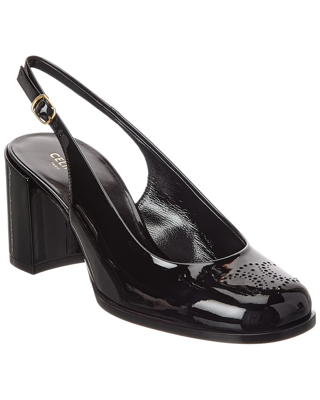 CELINE Lily Triomphe Patent Slingback Pump - 1