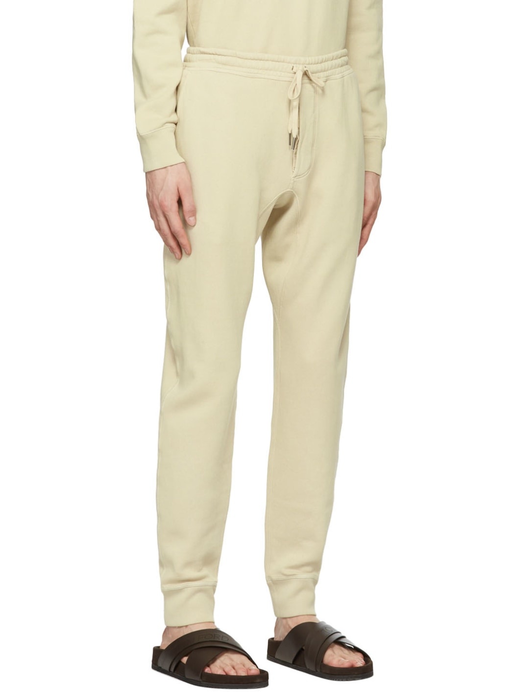 Beige Fleece Lounge Pants - 2