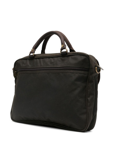 Barbour wax-coated briefcase outlook