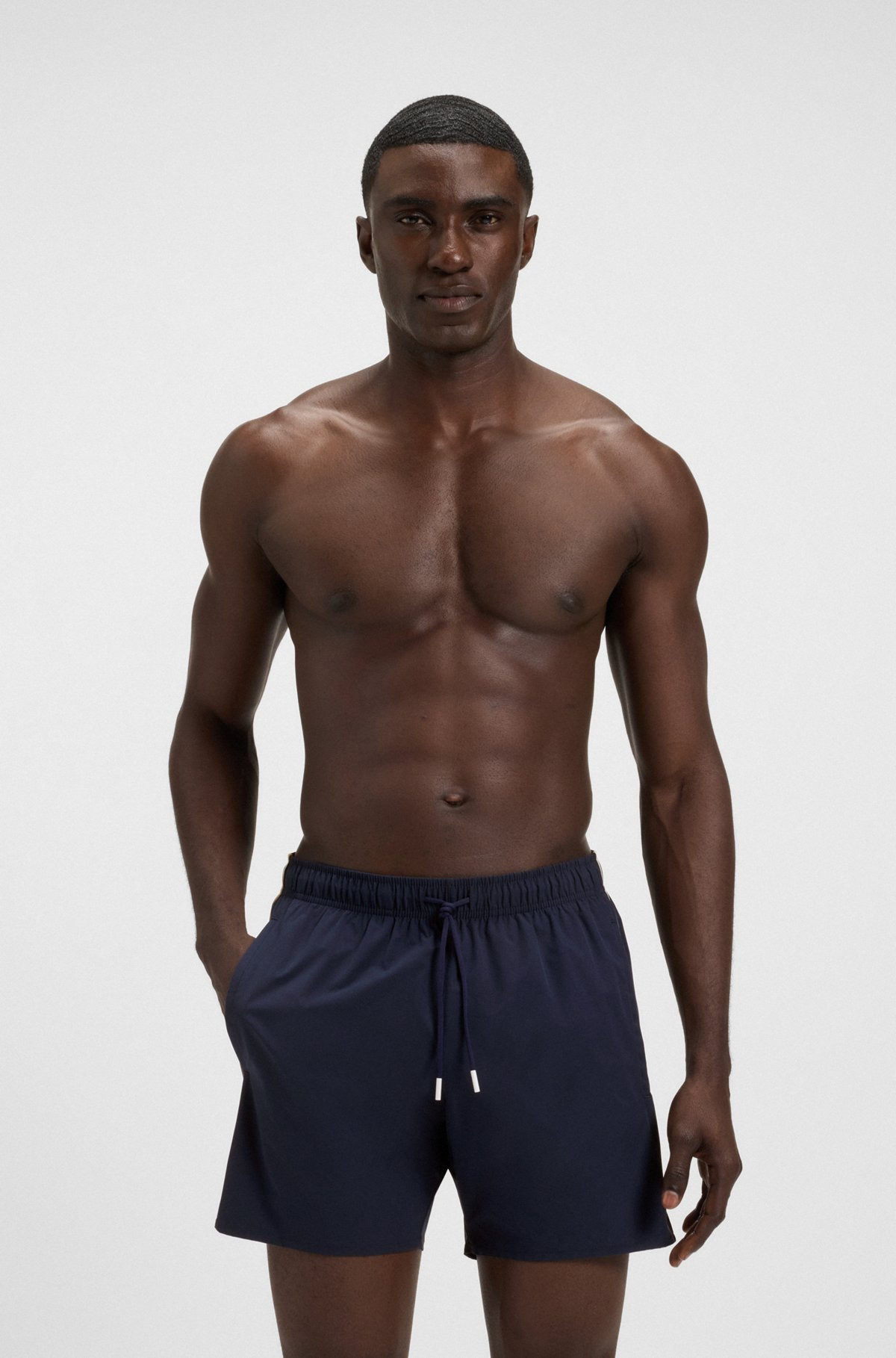 SWIM SHORTS WITH SIGNATURE STRIPE AND LOGO - 2