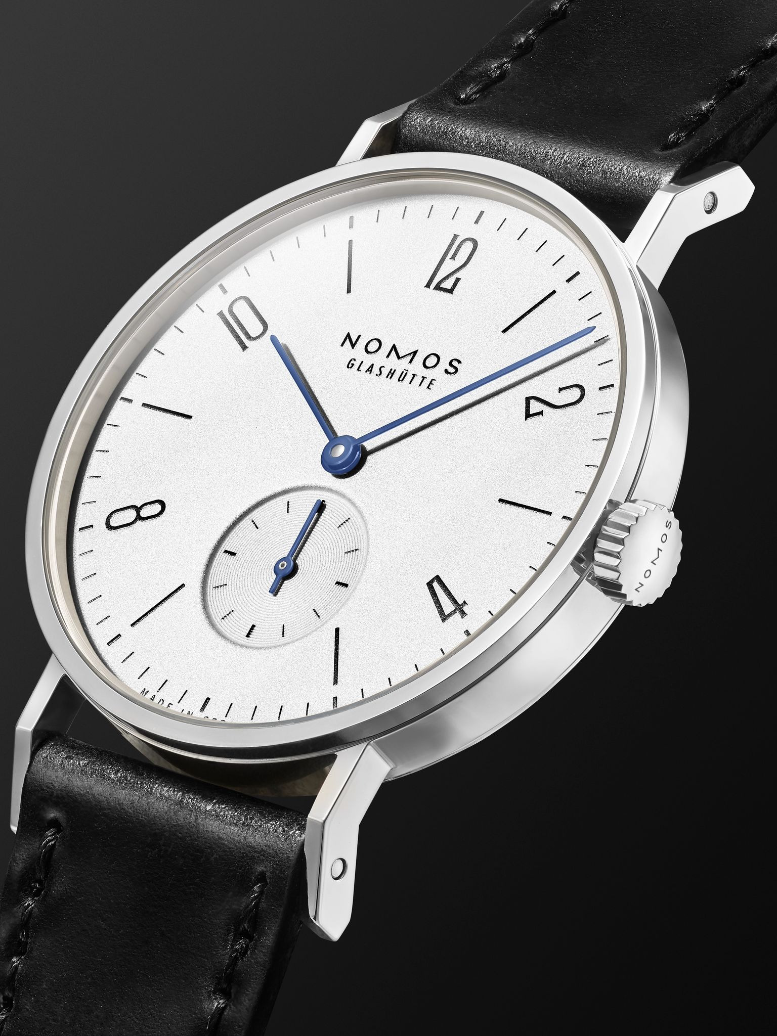 Tangente Hand-Wound 35mm Stainless Steel and Leather Watch, Ref. 139 White - 3