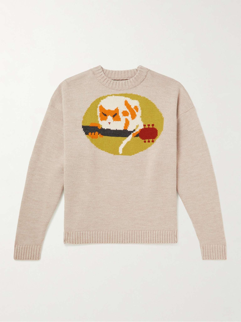 Fat Cat Intarsia Sweater 1