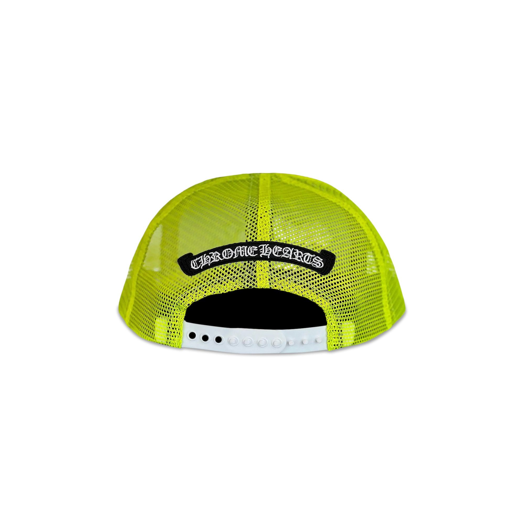 Chrome Hearts Cemetery Trucker Hat 'Neon Yellow' - 2