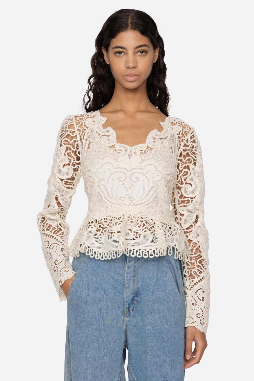 Gianna LS Lace Top - 1