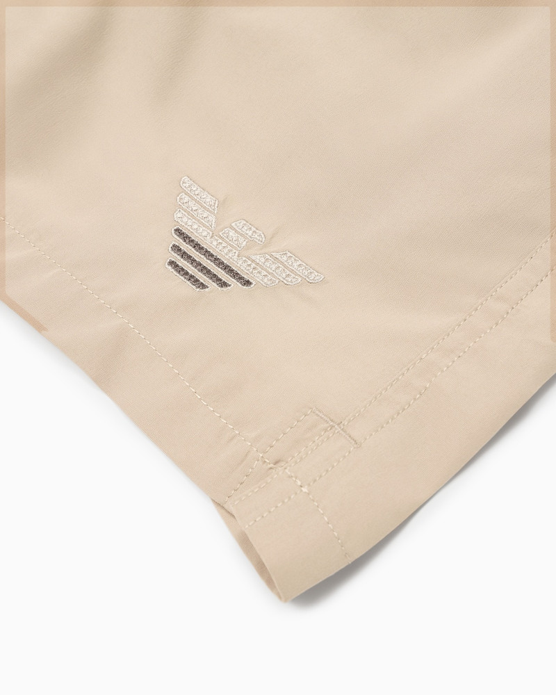 EMPORIO ARMANI SWIM SHORTS WITH TWO-TONE EAGLE EMBROIDERY outlook