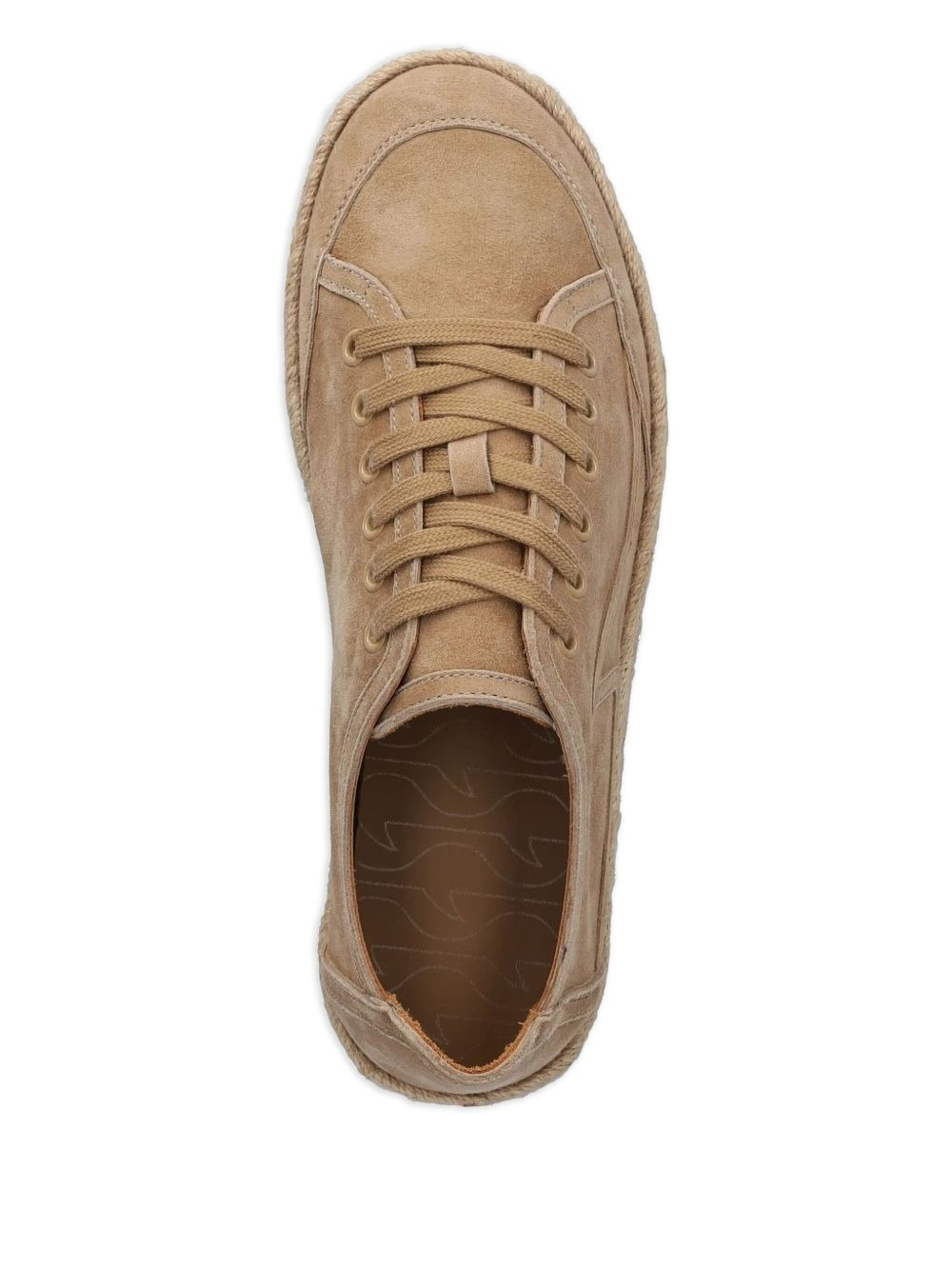 suede lace-up sneakers - 4