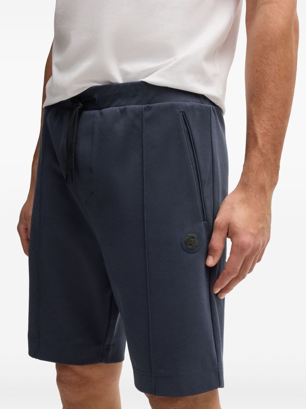 logo-appliqué track shorts - 5