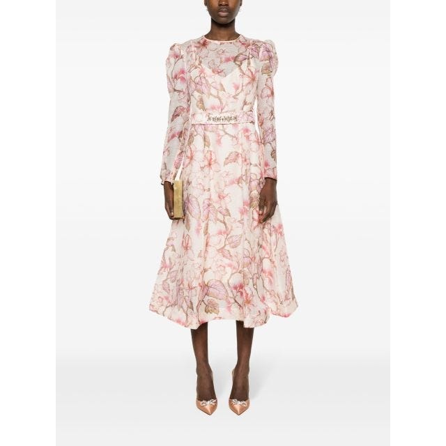 Zimmermann MATCHMAKER FLORAL MIDI DRESS - 8986DMATCORHI | REVERSIBLE