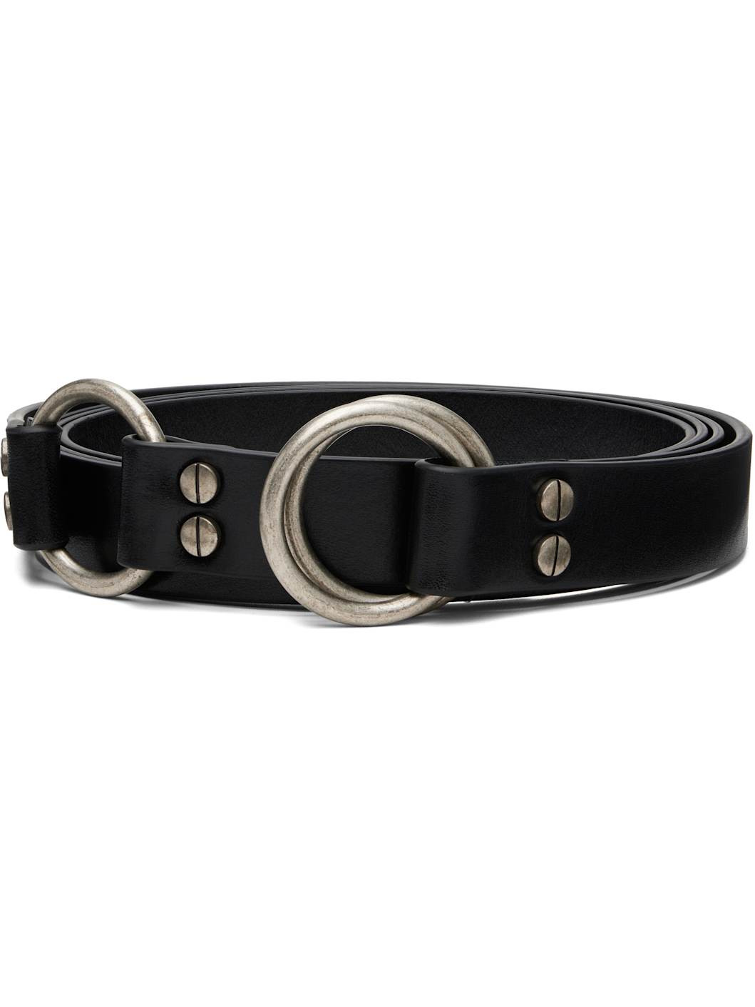 Black Marek Leather Belt - 1