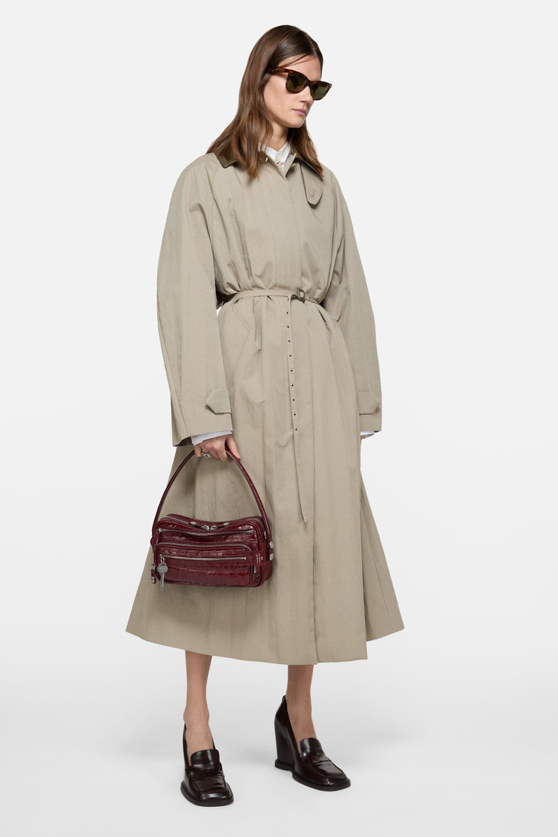 Acne Studios Belted trenchcoat - Khaki grey outlook