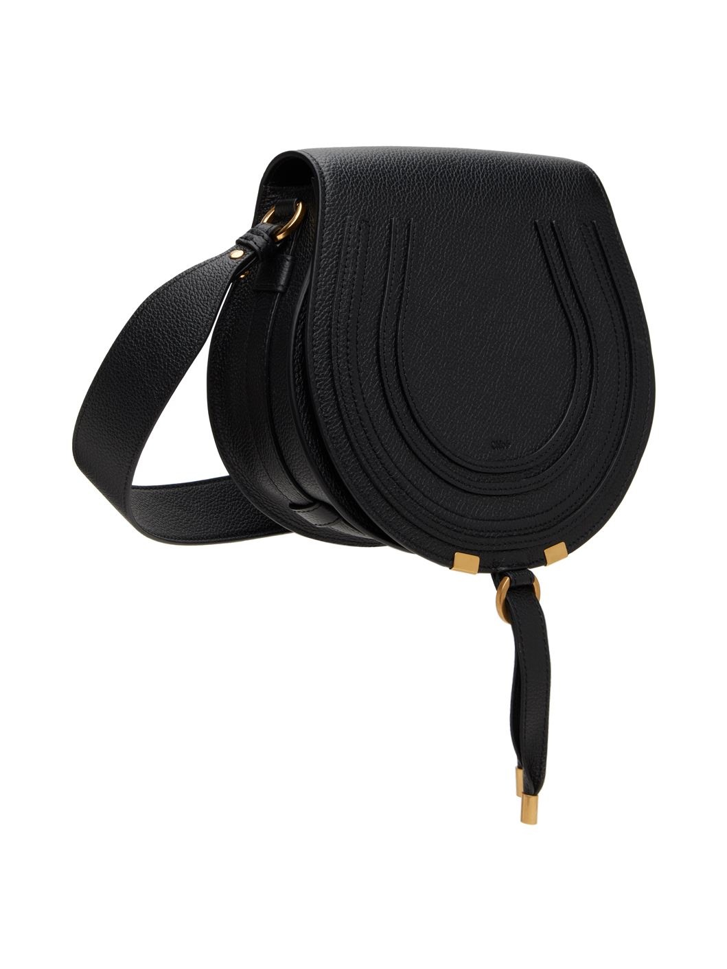 Black Medium Marcie Saddle Bag - 2
