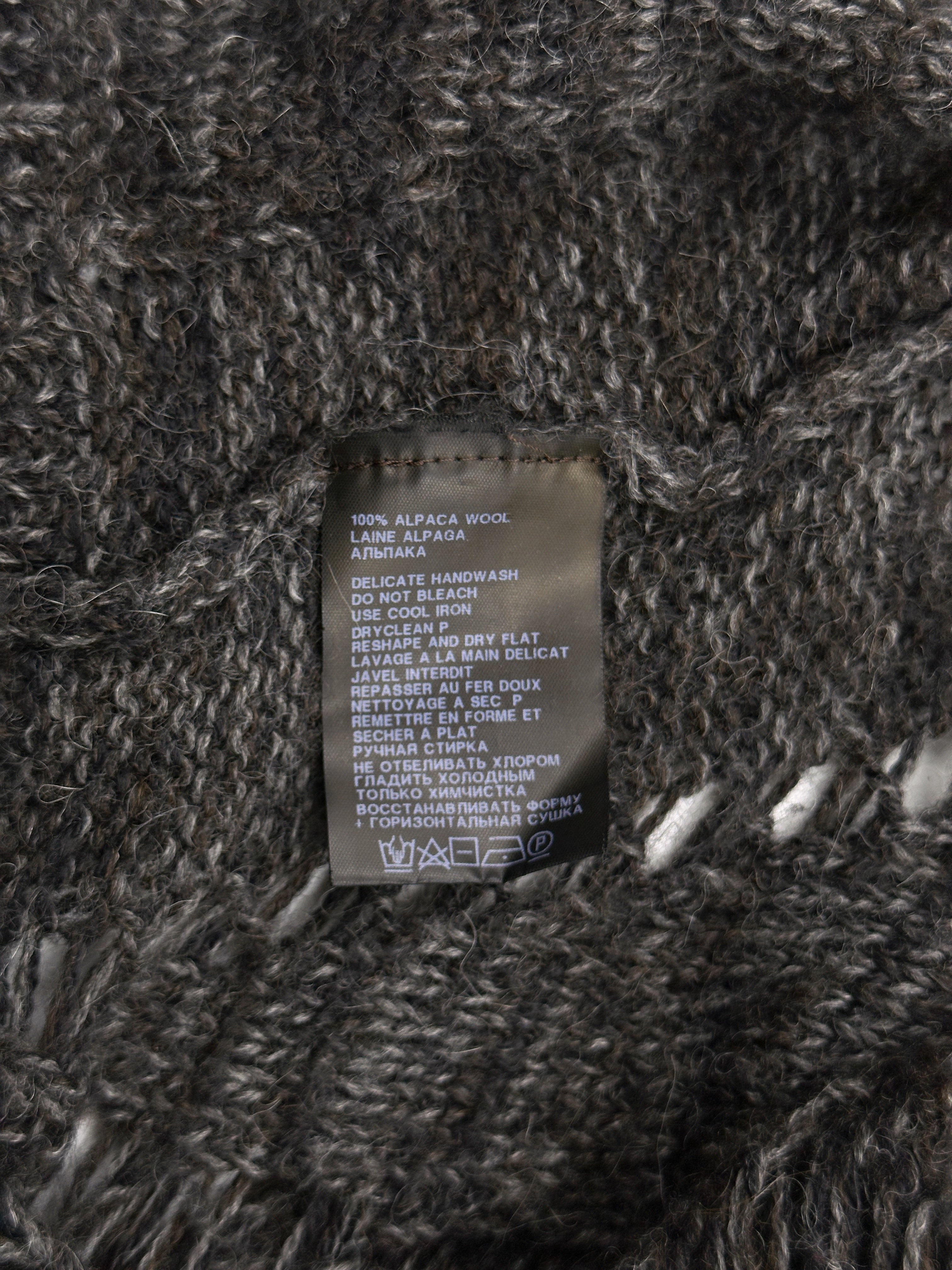 Ann Demeulemeester Fall 2010 Asymmetrical Alpaca Knit Long Cardigan - 15