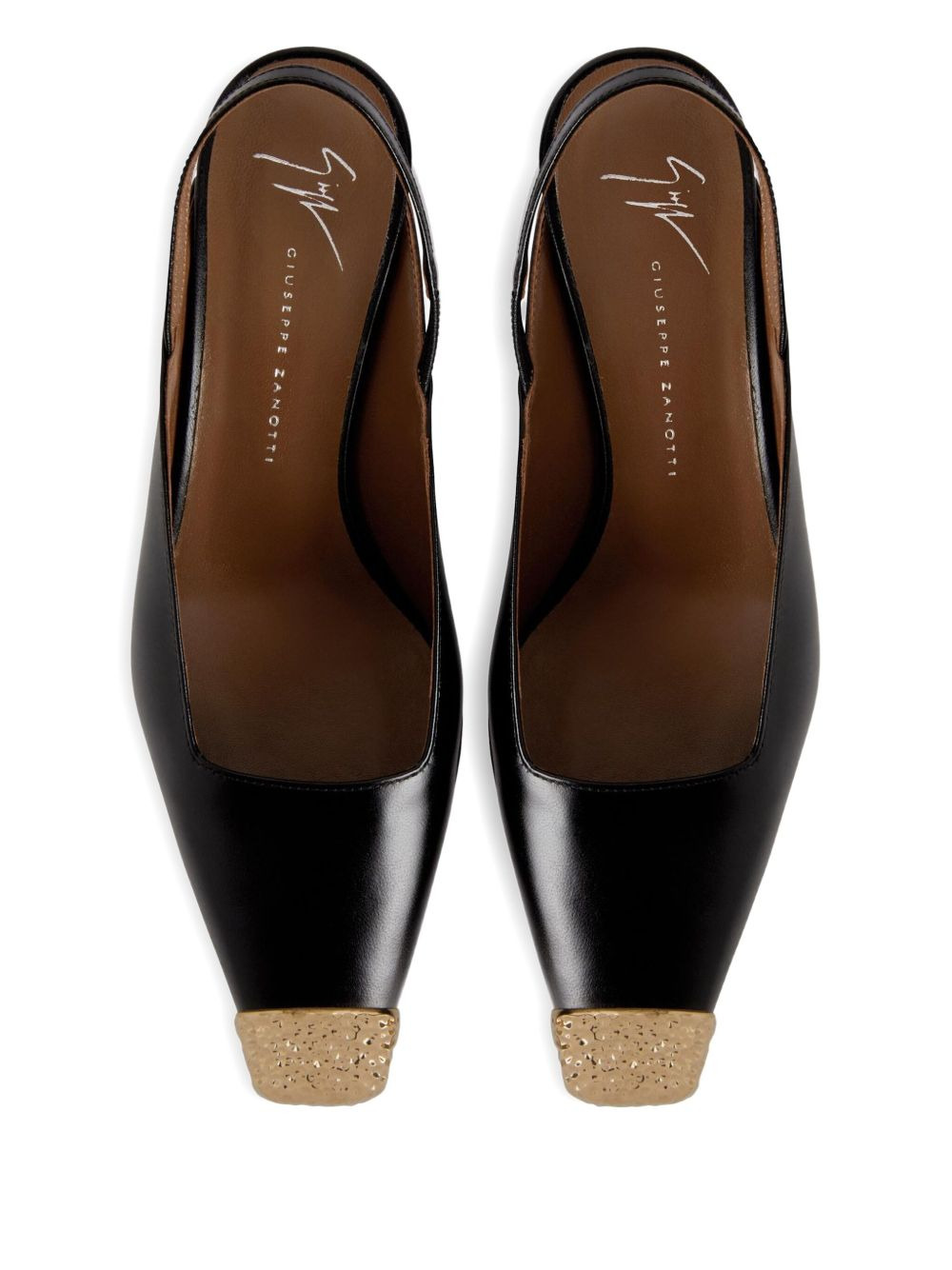 leather heeled pumps - 3