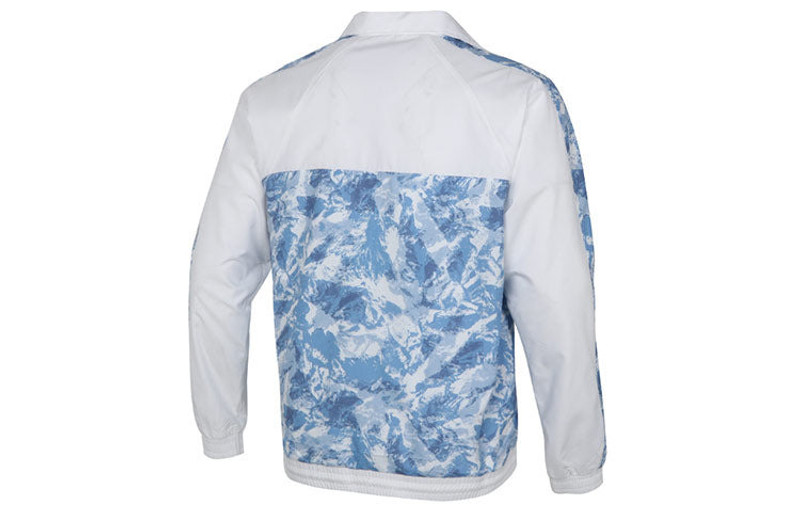 PUMA PUMA 산 Aop Windbreaker 길쌈된 스포츠 로고 재킷 백색 534542-99 outlook