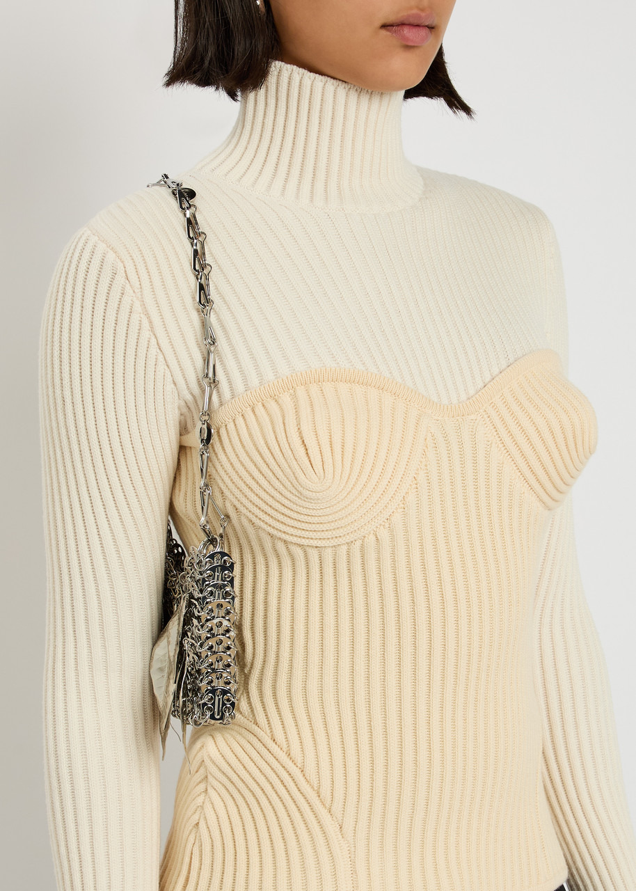 Jean Paul Gaultier Layered Ribbed Wool-blend top - 5