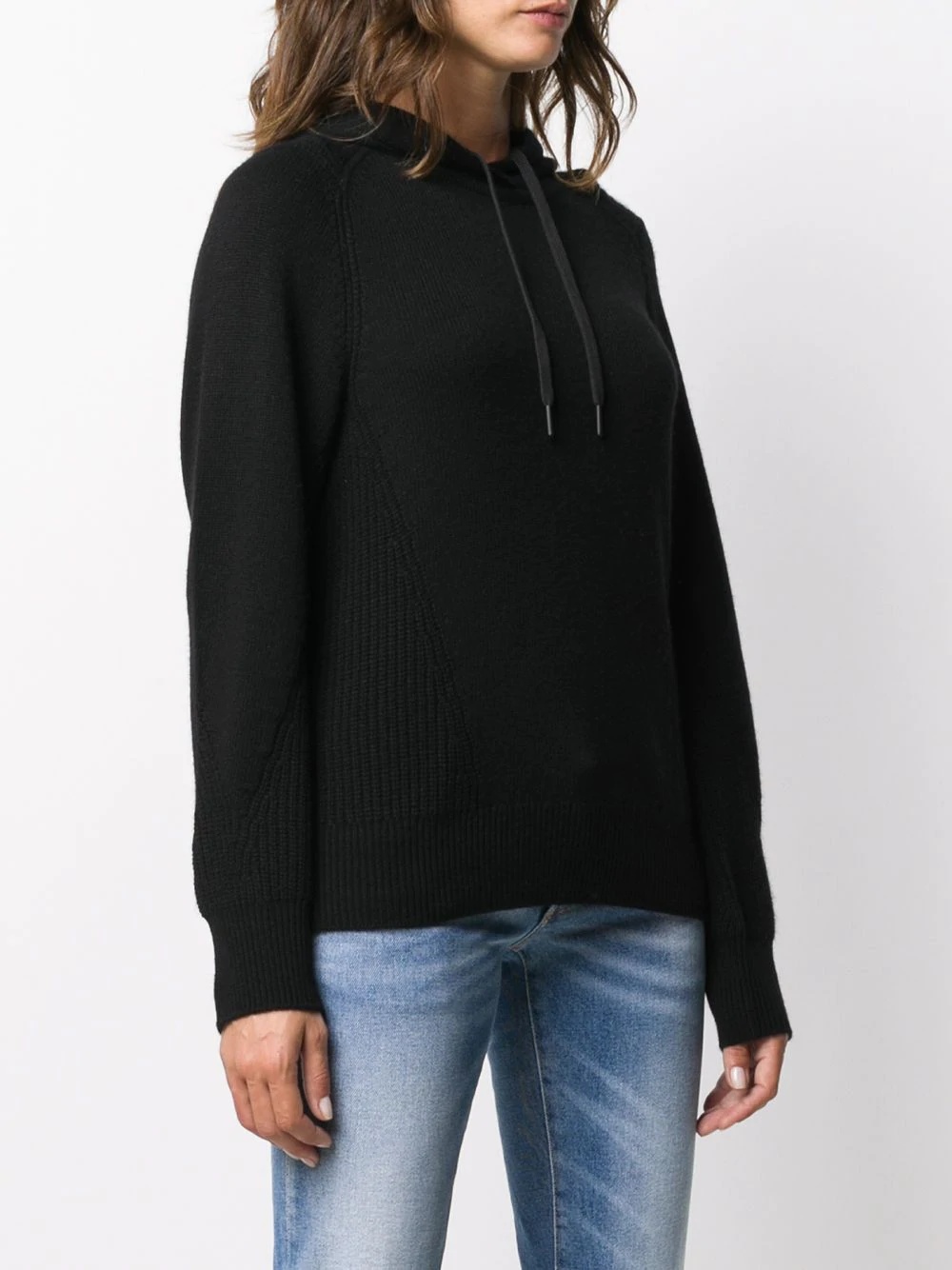 cut-out cashmere hoodie - 3