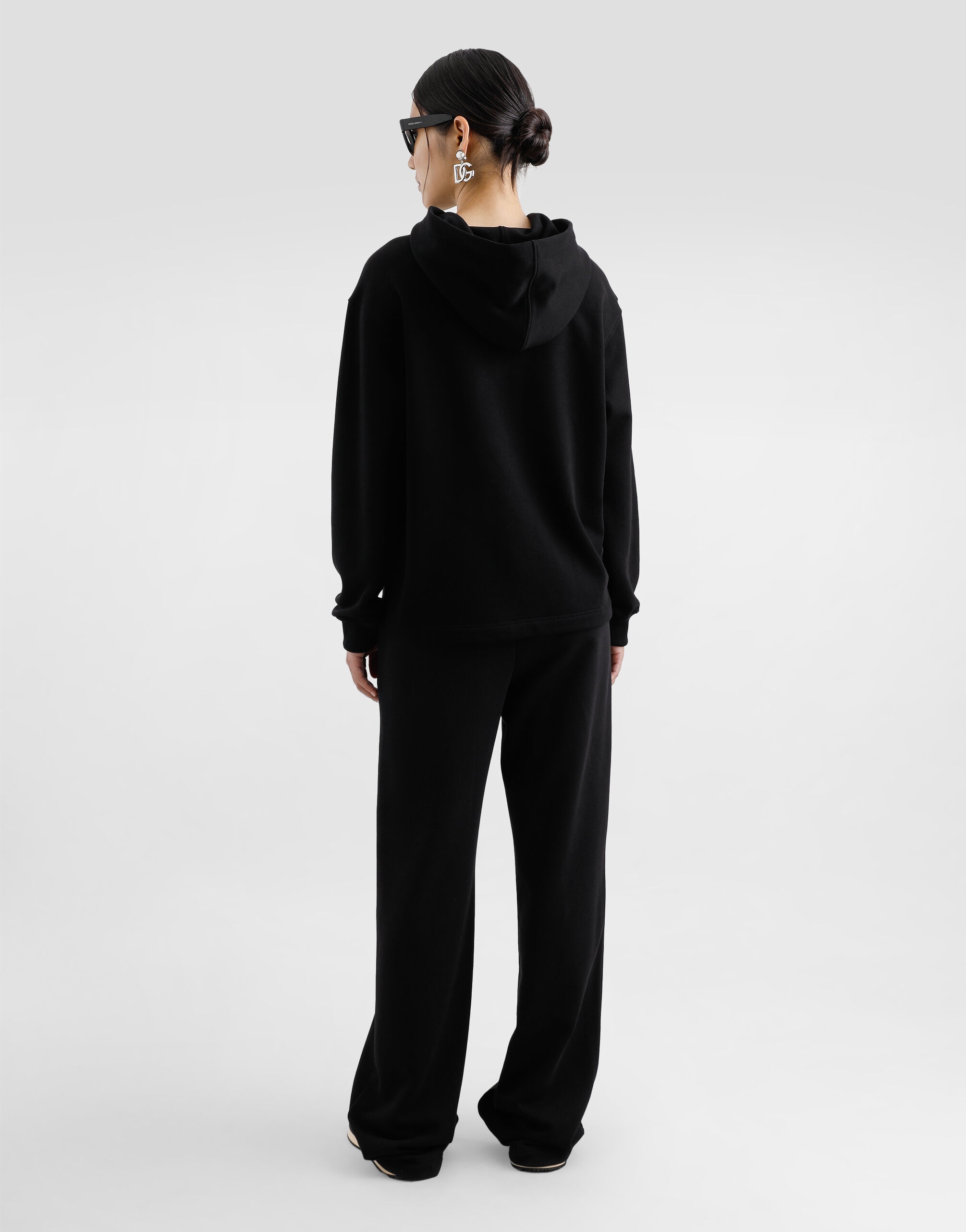 Jersey hoodie with DG embroidery - 3