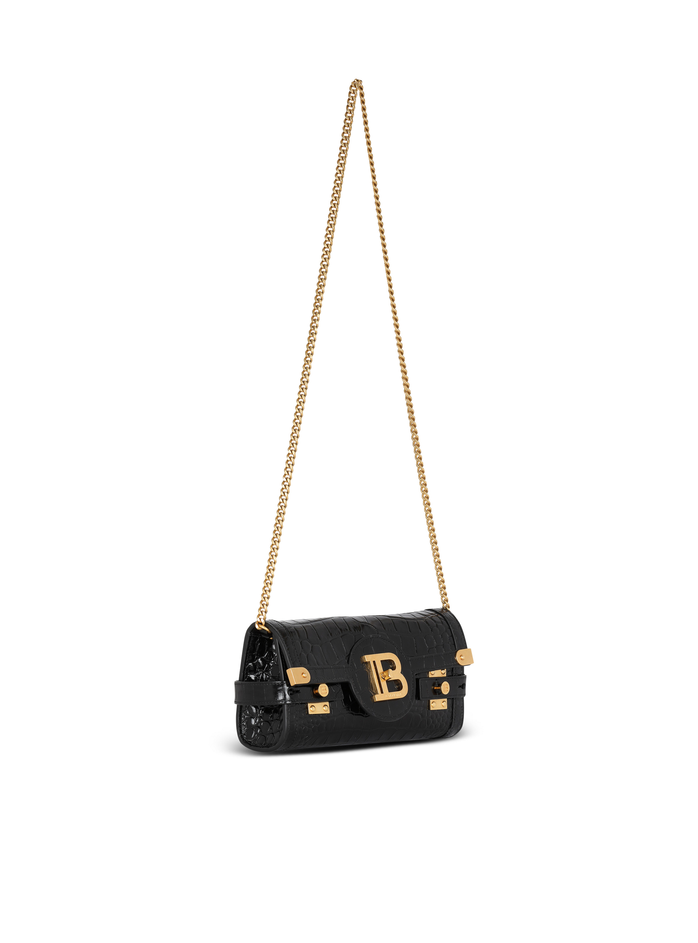 B-Buzz 23 clutch in crocodile-print leather - 3