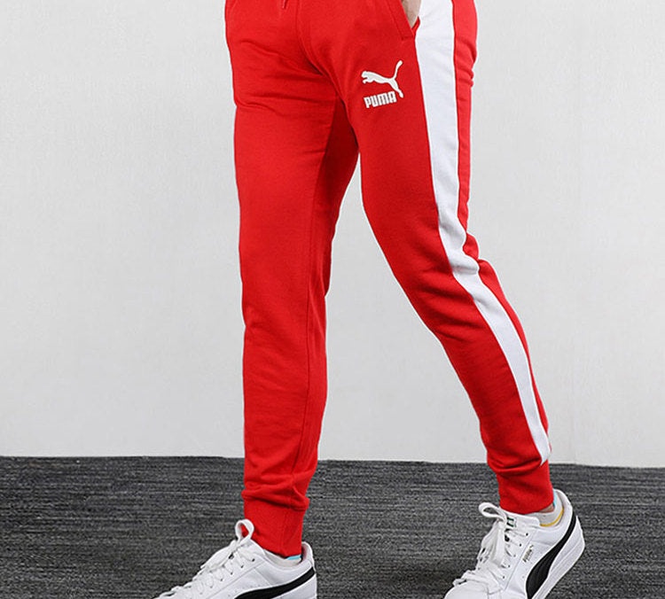 PUMA Iconic T7 Track Pants 'Red White' 595983-11 - 3