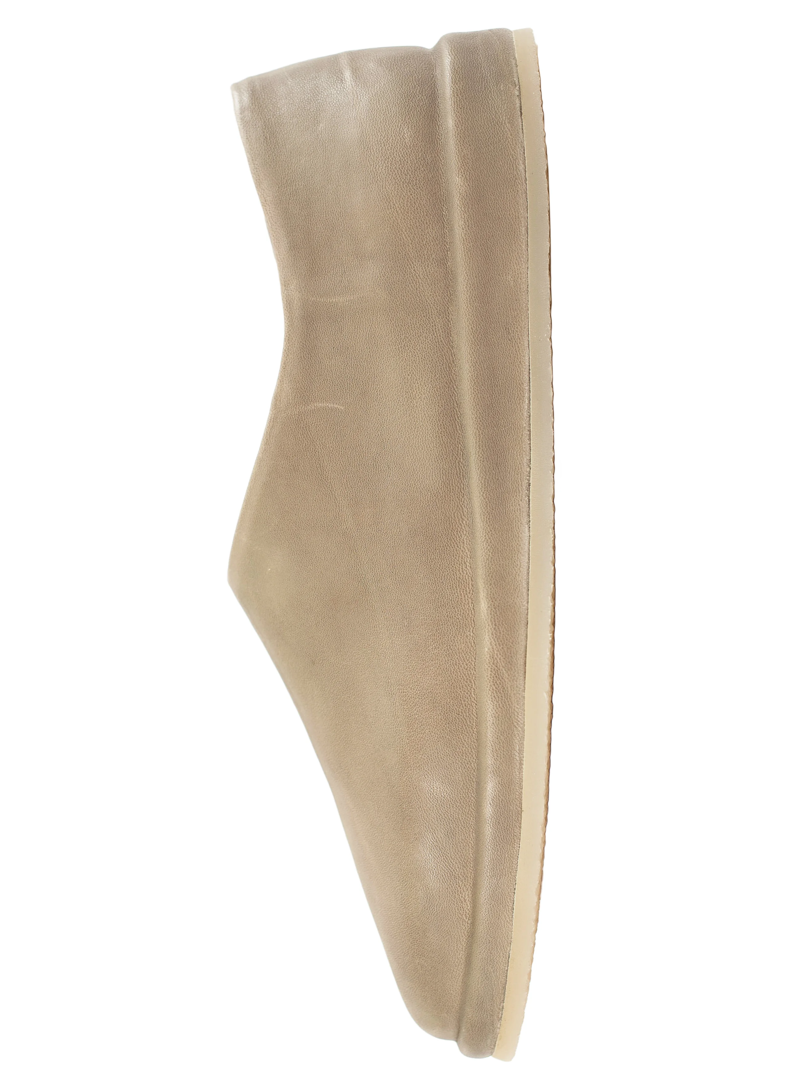 OLIVE LEATHER SLIPPERS - 1