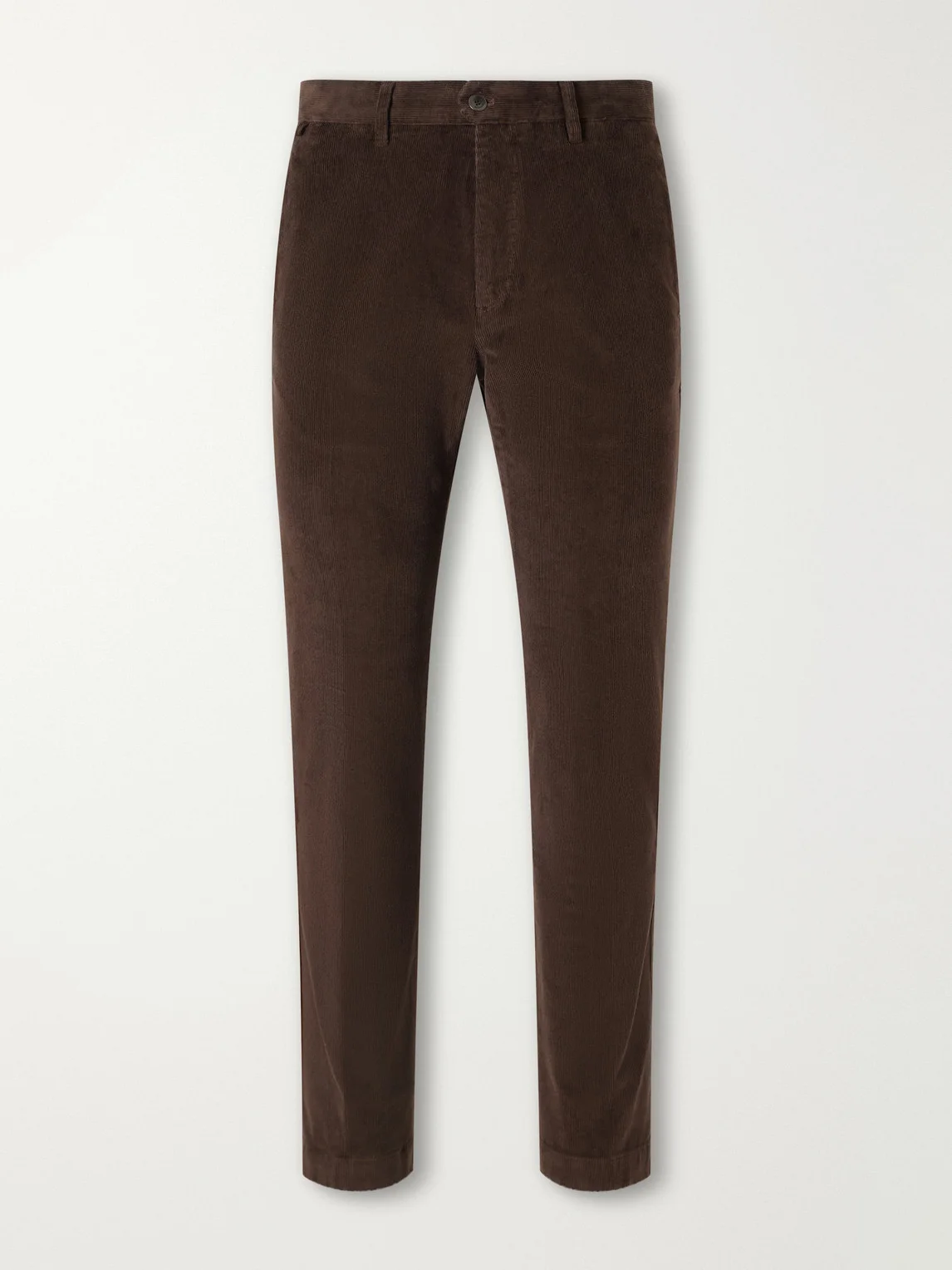 Straight-Leg Cotton-Blend Corduroy Trousers - 1