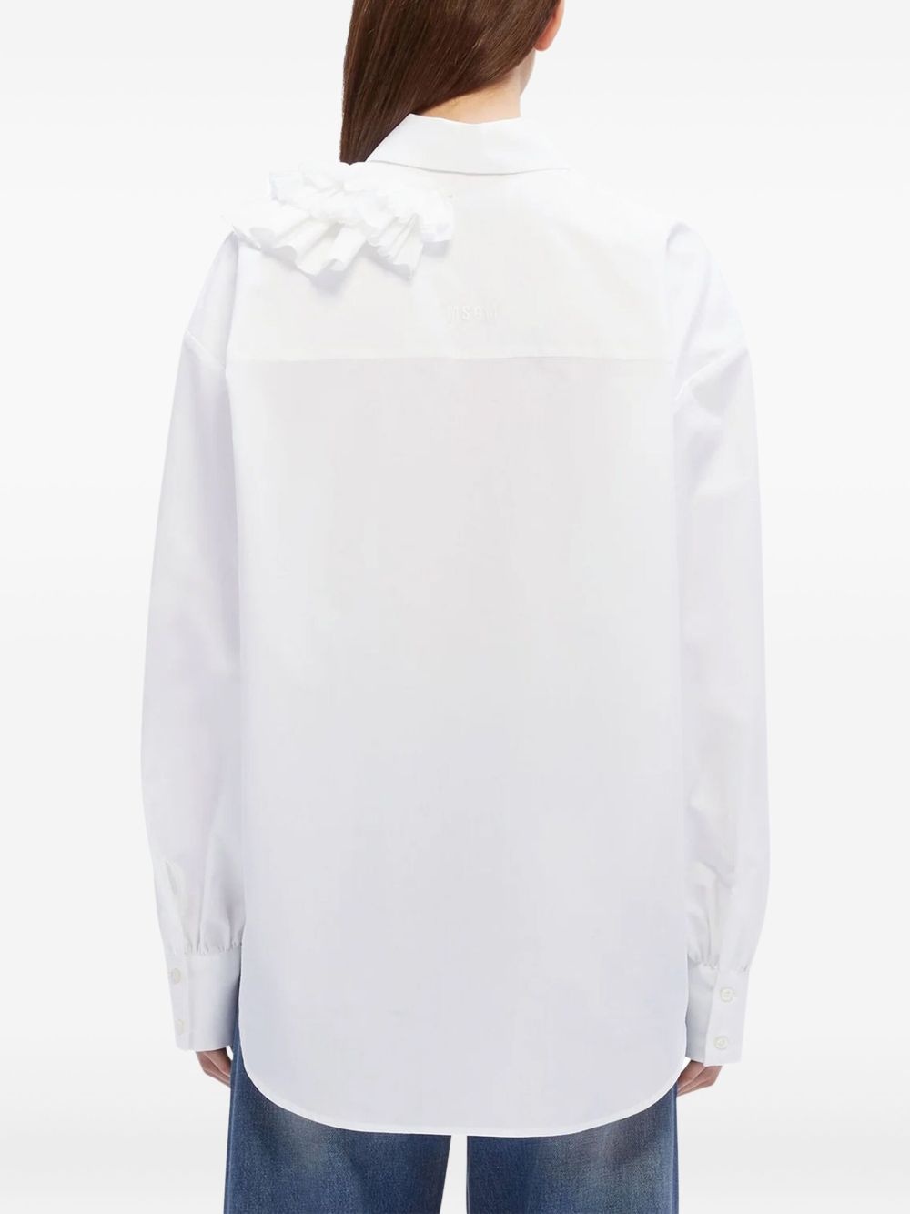 ruffle-detail long-sleeved shirt - 3