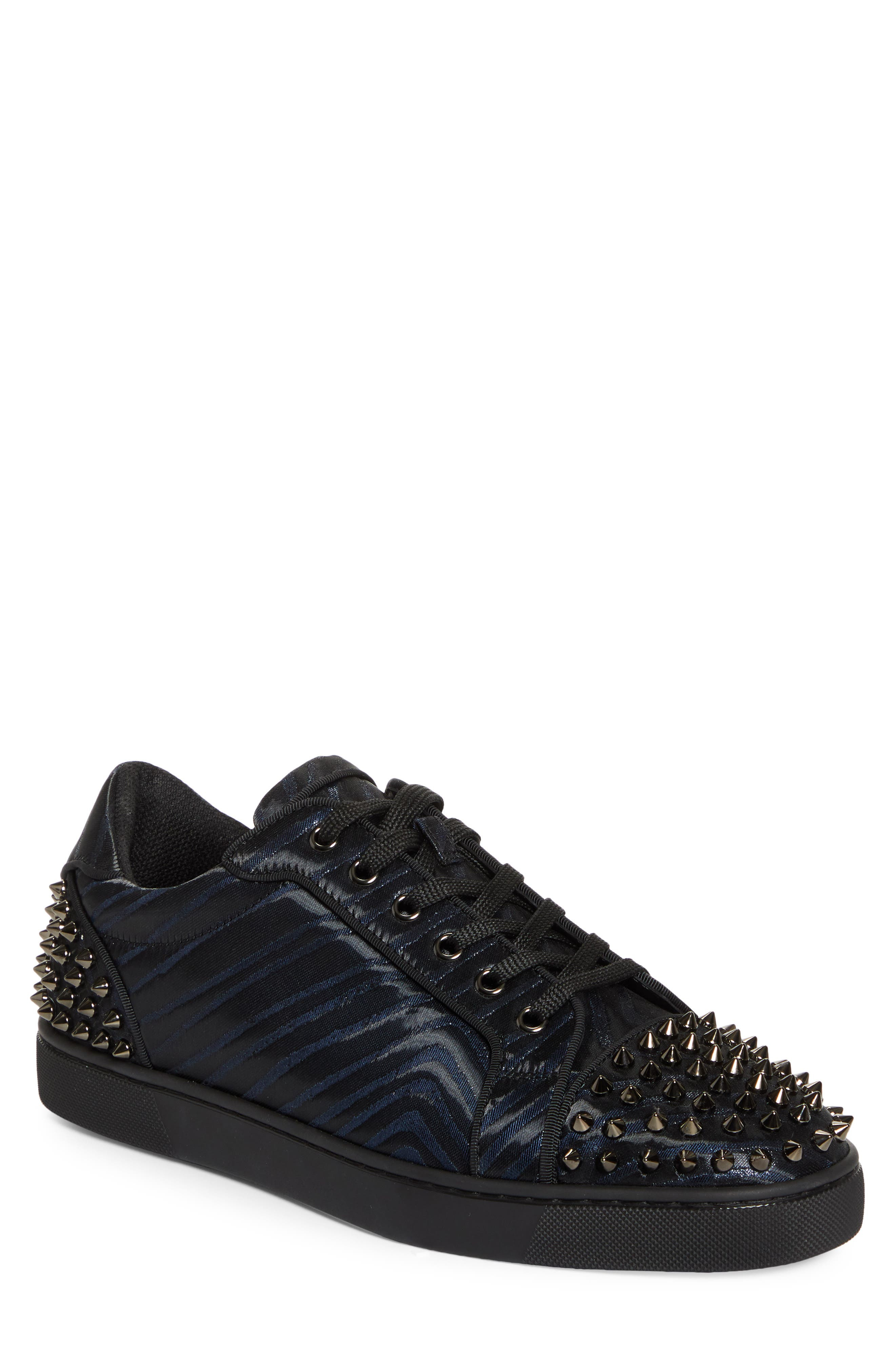 Christian Louboutin Seavaste 2 Orlato Flat Jacquard Sneaker in Black Navy at Nordstrom - 1