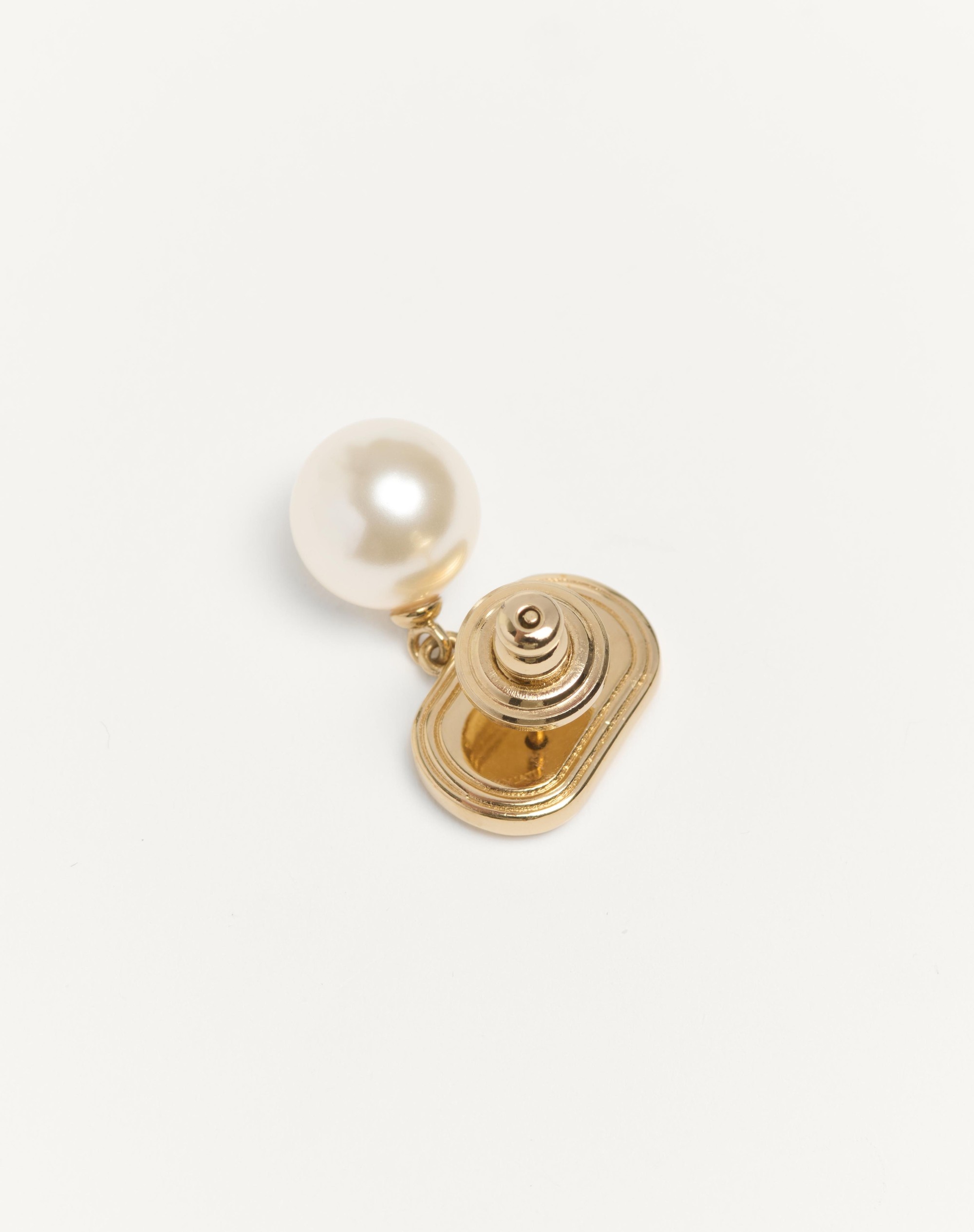 OVALETTE METAL, ENAMEL, CRYSTAL AND SWAROVSKI® PEARL EARRINGS - 4