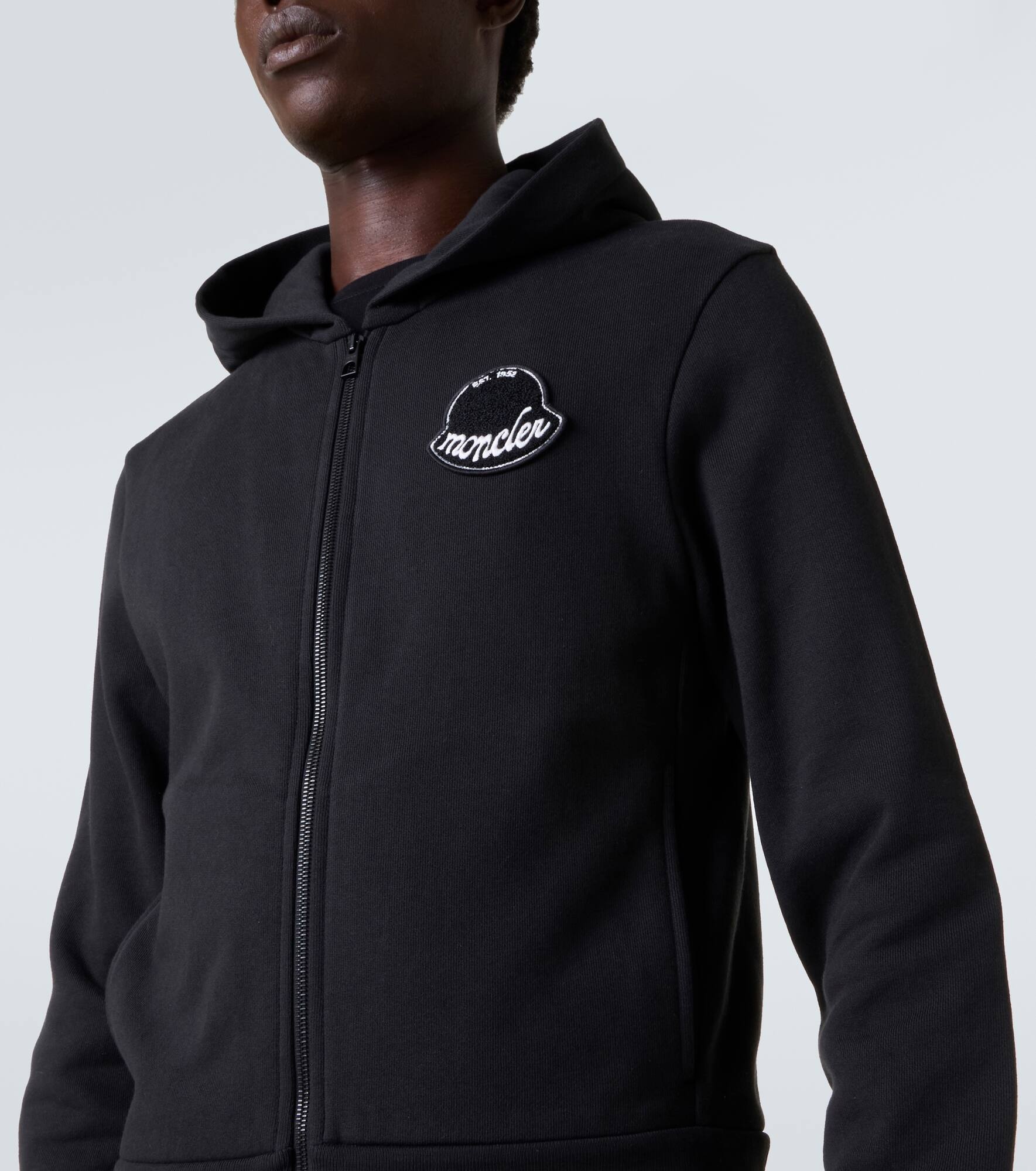 Logo cotton jersey hoodie - 5