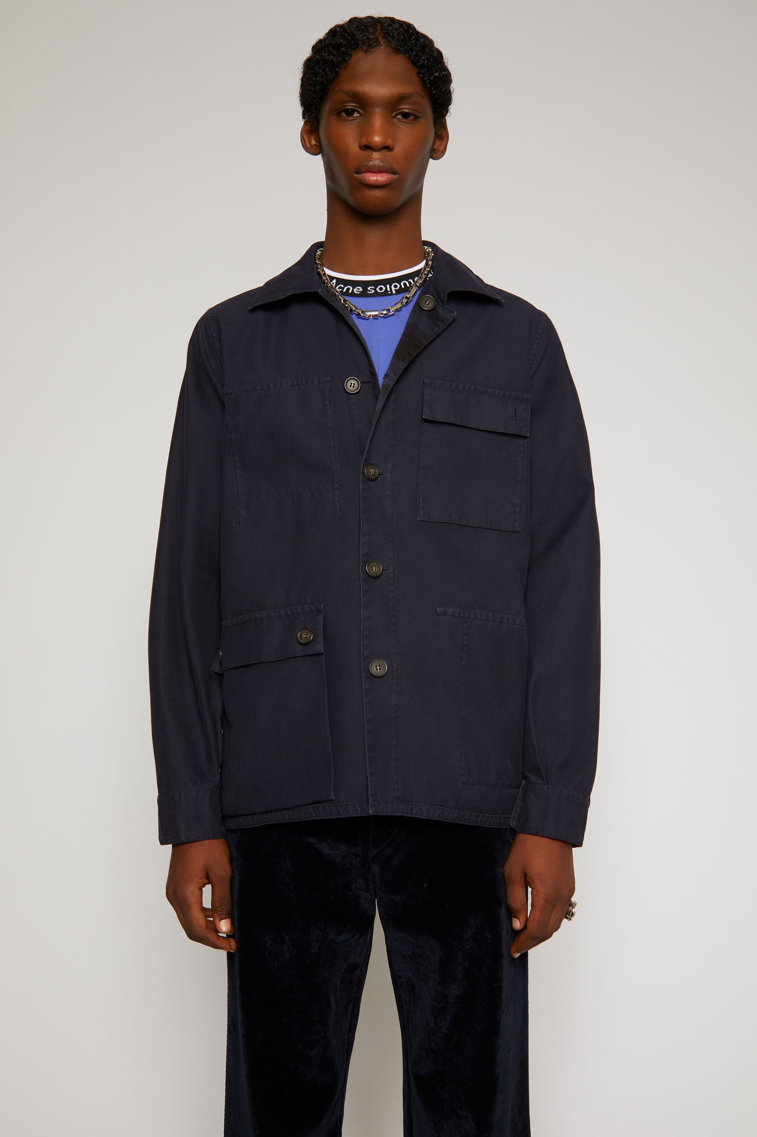 Reversible chore jacket mid blue - 5