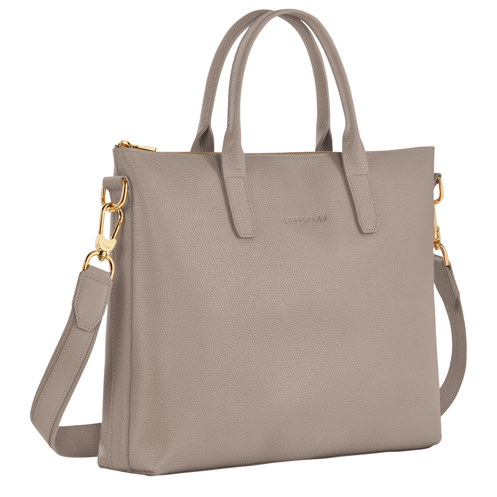 Le Foulonné S Briefcase Turtledove - Leather - 3