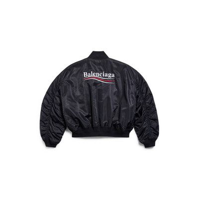 BALENCIAGA Political Campaign Varsity Jacket in Black outlook