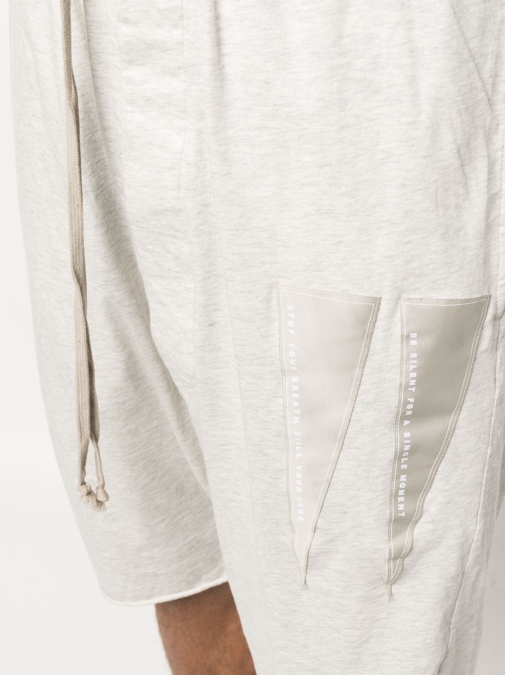 drop-crotch drawstring shorts - 5