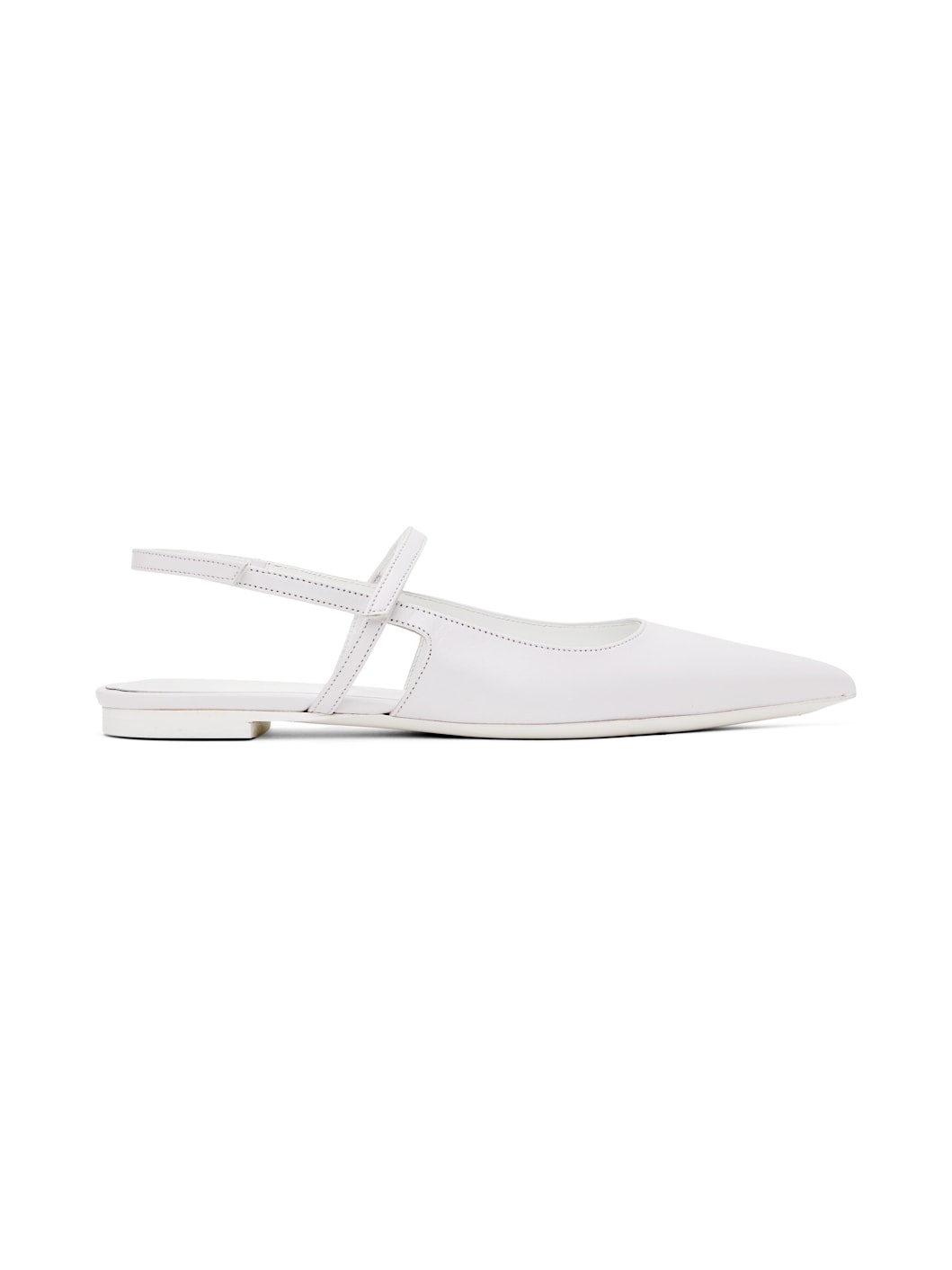 SSENSE Exclusive White Jess Ballerina Flats - 1