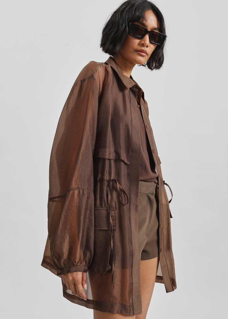 Montaro Sheer Light Jacket - Brown 6